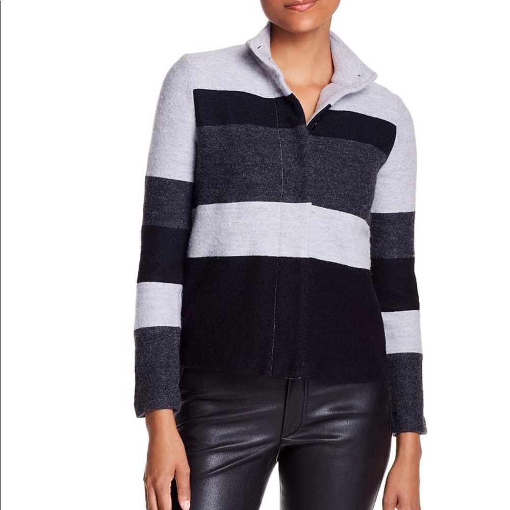 Karl Lagerfeld Women’s Wool Blend Color Block Jacket Size Large NWT